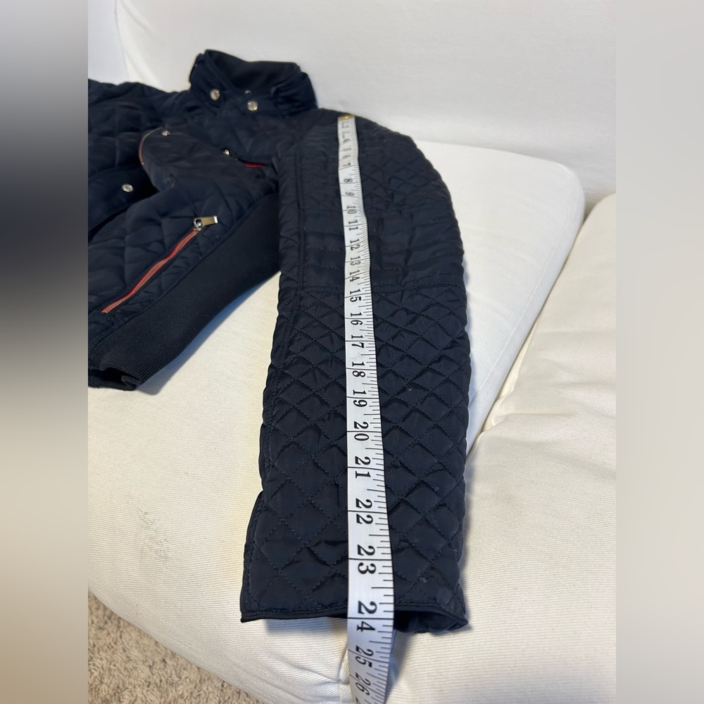 ZARA navy quilted moto jacket - Picture 10 of 14